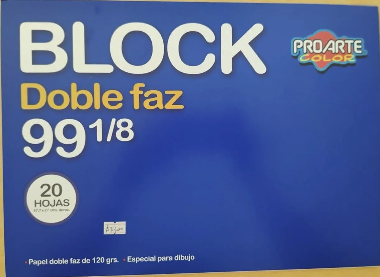 Block de Dibujo Doble Faz 99 1/8 20 hojas