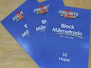 Block Milimetrado 22x32 50 hojas marca Proarte
