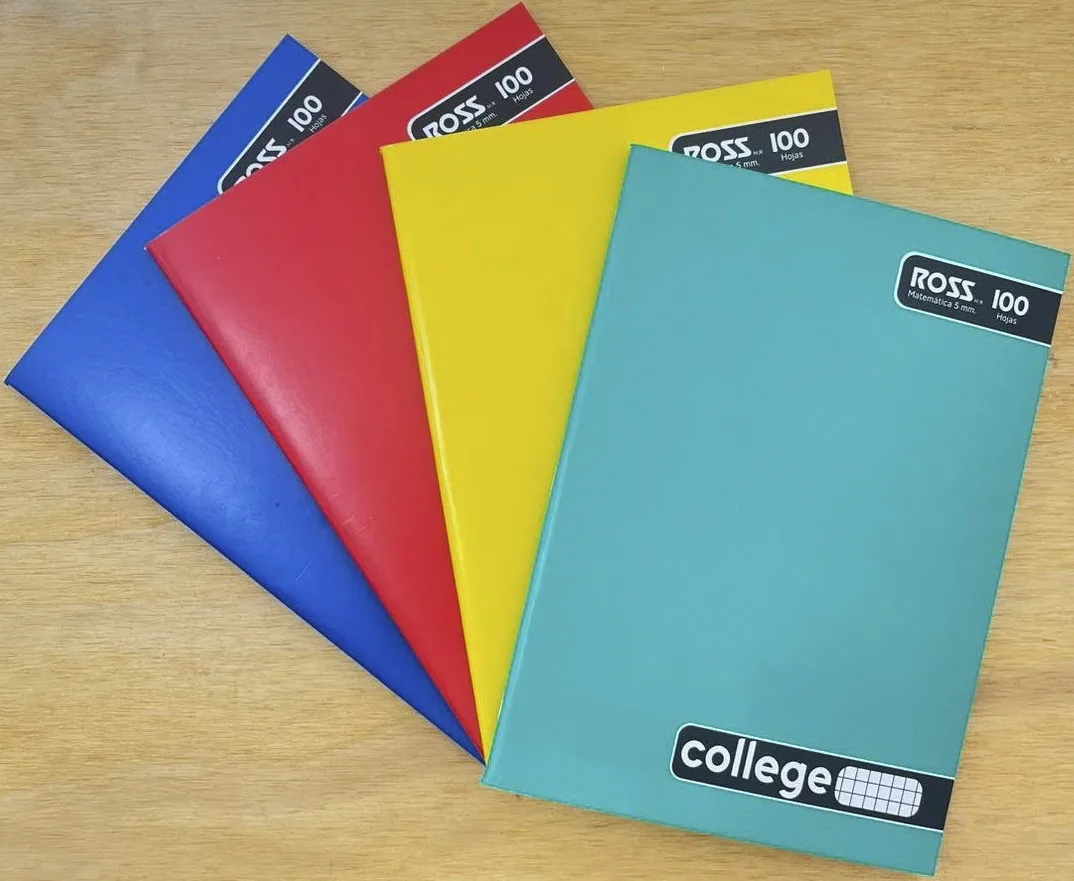Cuaderno College Matemáticas 7mm Colores
