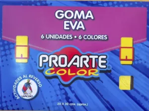 Estuche Goma Eva 6 Unidades y 6 Colores