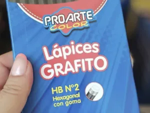 Lapiz Grafito HB N°2 Hexagonal con Goma